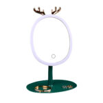 Green Antler LED Light Makeup Mirror Tabletop Vanity Decor
