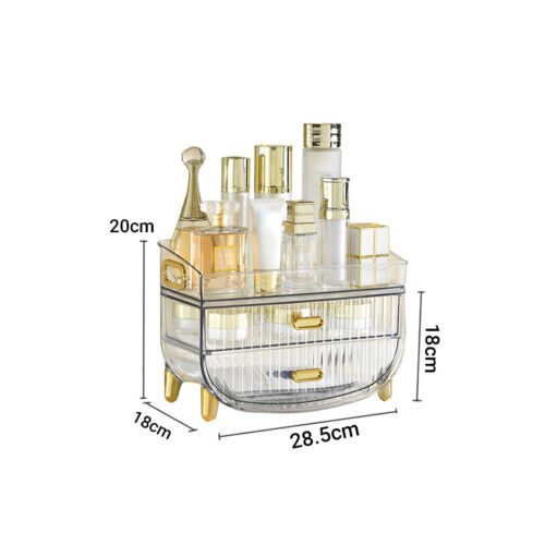 3 Tier Transparent Countertop Cosmetic Storage Makeup Holder Jewelry Cabinet Bathroom Desk Drawer Vanity Organiser - Image 6