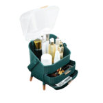 29cm Green Countertop Makeup Cosmetic Storage Organiser Holder Jewelry Storage Box with Handle