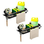 2x 34cm Kitchen Sink Storage Organiser Shelf Rack