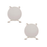 2x 30cm White Smart Makeup Bedroom Table Mirror Cat Ear