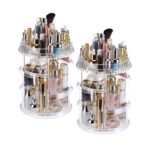 2x 360 Degree Rotating Makeup Organiser Cosmetics Holder Display Stand Decor
