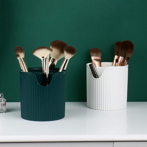 Green Cosmetic Jewelry Storage Organiser Set Makeup Brush Lipstick Holder Jewelry Storage Box with Handle - Image 8