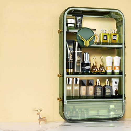 2x Green Multi Tier Cosmetic Storage Rack Bathroom Vanity Tray Display Stand Organiser - Image 3