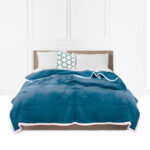Lake Blue Throw Blanket Warm Cozy Double Sided Thick Flannel Fleece Bed Sofa Comforter