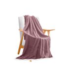 Throw Blanket Warm Cozy Double Sided Thick Flannel Fleece Bed Sofa Comforter Purple