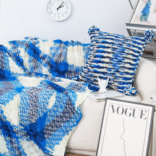 90x200cm Throw Blanket Blue Deep Sea Gradient Dyed Art Decorative Cozy - Image 2