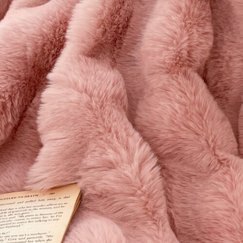 200cm Pink Fur Fuzzy Super Soft Cozy Fluffy Throw Blanket - Image 6