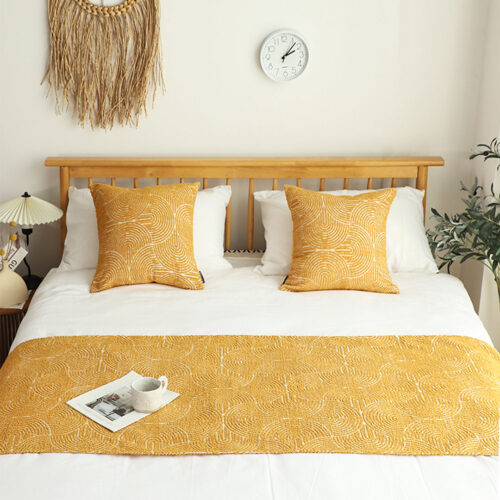 1.8m Bed 3D Arched Bed Banner Vintage Scarf Runner Bedding Tail Pad Flag Set of 3 - Image 3
