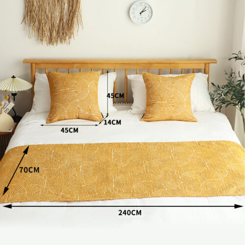 1.8m Bed 3D Arched Bed Banner Vintage Scarf Runner Bedding Tail Pad Flag Set of 3 - Image 5