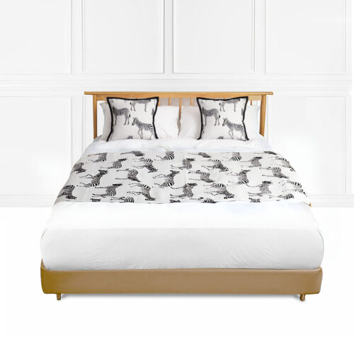 1.5m Bed Light Luxury Zebra Vintage Bed Scarf Runner Bedding Tail Pad Flag For Home Hotel Set of 3
