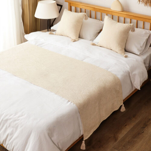 1.5m Bed Vintage Scarf Runner Bedding Tail Pad Flag For Home Hotel Set of 3 - Image 4
