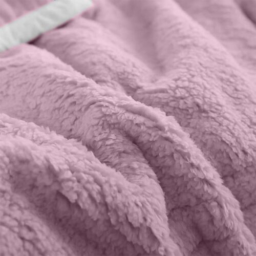 2x Throw Blanket Warm Cozy Double Sided Thick Flannel Fleece Bed Sofa Comforter Purple - Image 6