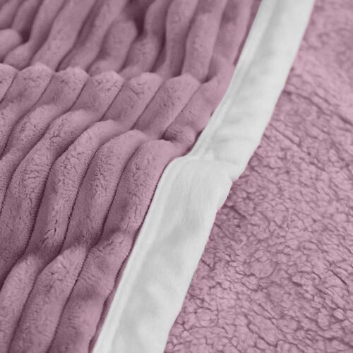 2x Throw Blanket Warm Cozy Double Sided Thick Flannel Fleece Bed Sofa Comforter Purple - Image 8