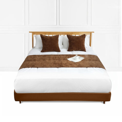 45cm Chocolate Bed Wabi-sabi Elegant Japanese for Bed Set of 3
