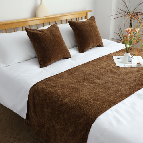 45cm Chocolate Bed Wabi-sabi Elegant Japanese for Bed Set of 3 - Image 4