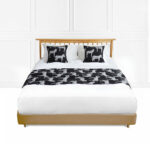 1.5m Bed Light Luxury Black Zebra Vintage Bed Scarf Runner Bedding Tail Pad Flag For Home Hotel Set of 3