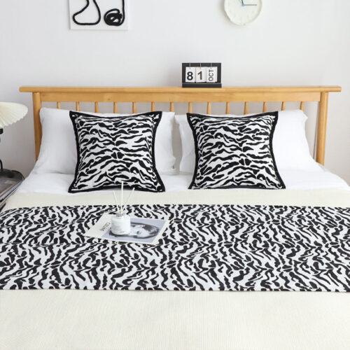 1.8m Bed Light Luxury Mottled Bed Banner Vintage Scarf Runner Bedding Tail Pad Flag For Home Hotel Set of 3 - Image 3