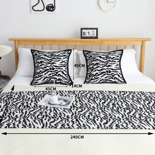 1.8m Bed Light Luxury Mottled Bed Banner Vintage Scarf Runner Bedding Tail Pad Flag For Home Hotel Set of 3 - Image 5