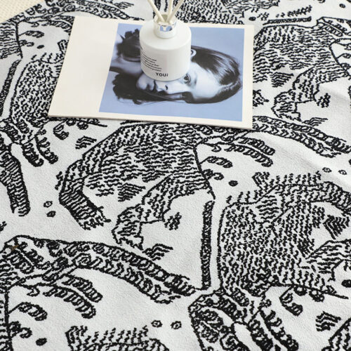 1.8m Light Black Luxury Mottled Bed Vintage Scarf Runner Bedding Tail Pad Flag For Home Hotel Set of 3 - Image 6