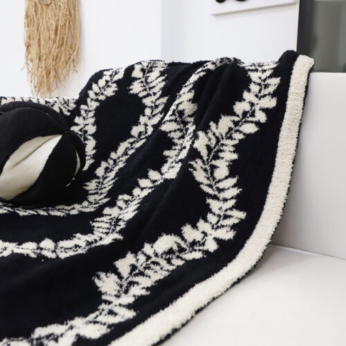 2x 130x170cm Throw Blanket Retro Vine Pattern Casual Cozy - Image 3