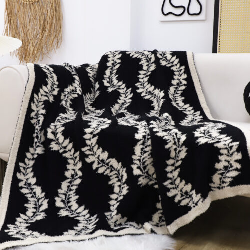 2x 130x170cm Throw Blanket Retro Vine Pattern Casual Cozy - Image 4