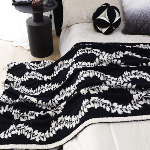 2x 130x170cm Throw Blanket Retro Vine Pattern Casual Cozy - Image 6