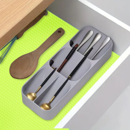 30x300cm Green Kitchen Shelf Drawer Cabinet Multi Use Liner Non Slip Mat - Image 4