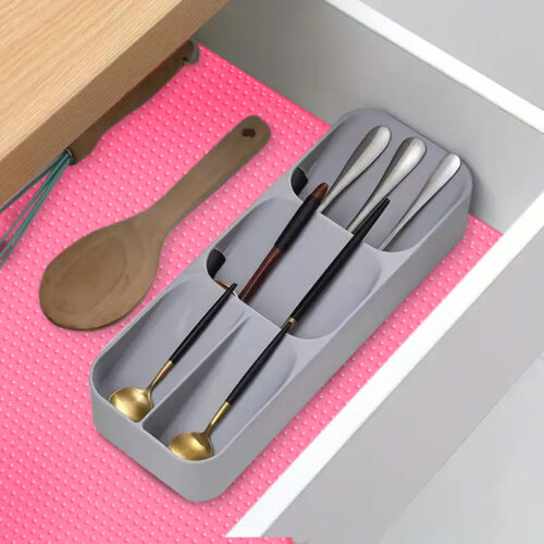 30x300cm Pink Kitchen Shelf Drawer Cabinet Multi Use Liner Non Slip Mat - Image 4
