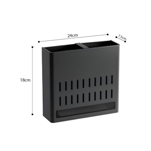 Wall Mounted Kitchen Utensil Storage Rack Spoon Fork Chopstick Space-Saving Organiser - Image 3