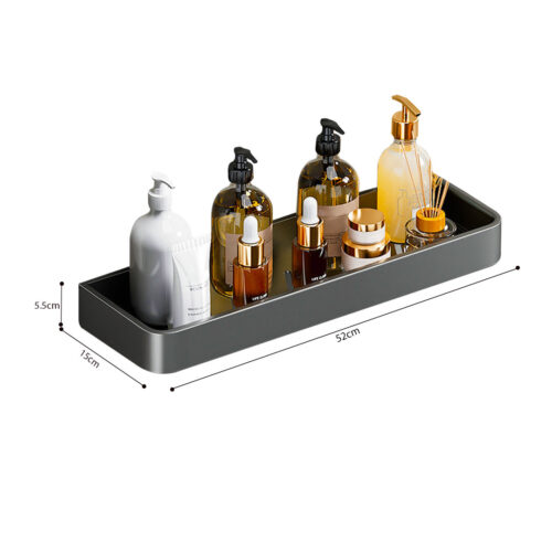 30cm Black Wall-Mounted Kitchen Spice Storage Organiser Shelf Rack - Image 6