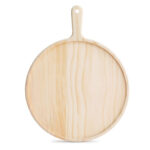 9 inch Round Premium Wooden Pine Food Serving Tray Charcuterie Board Paddle Decor