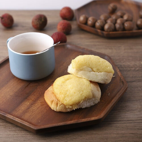 25cm Octagon Wooden Acacia Food Serving Tray Charcuterie Board Centerpiece Decor - Image 3