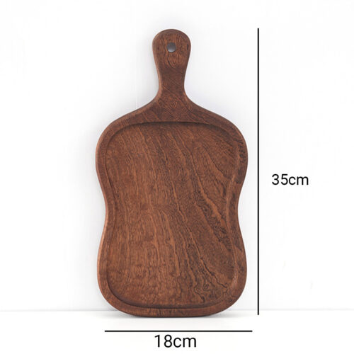 18cm Brown Wooden Serving Tray Board Paddle with Handle Decor - Image 2