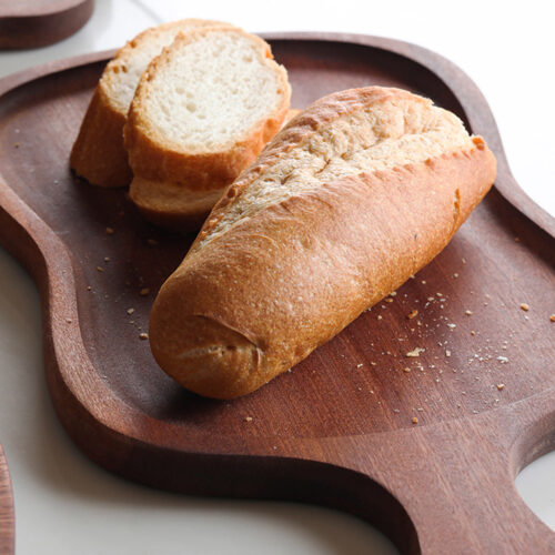 40cm Brown Wooden Serving Tray Board Paddle with Handle Decor - Image 6