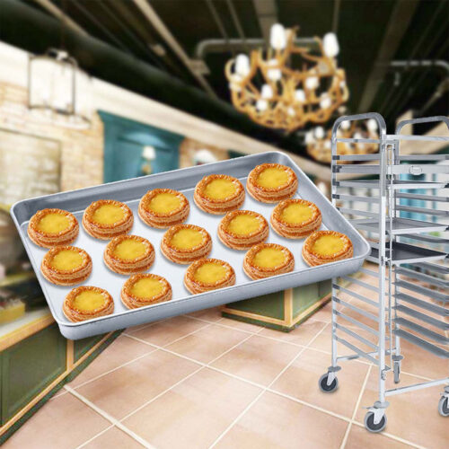 Gastronorm Trolley 16 Tier Stainless Steel with Aluminum Baking Pan Cooking Tray for Bakers - Image 9