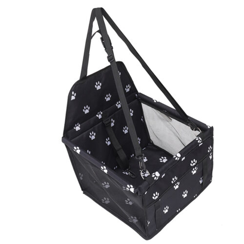 Waterproof Pet Booster Car Seat Breathable Mesh Safety Travel Portable Dog Carrier Bag Black - Image 4
