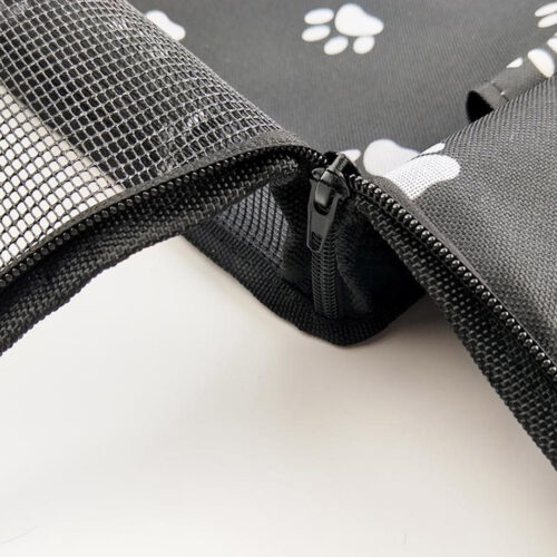 Waterproof Pet Booster Car Seat Breathable Mesh Safety Travel Portable Dog Carrier Bag Black - Image 5