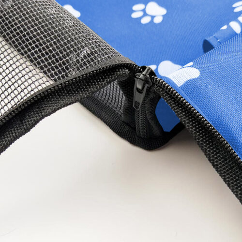 Waterproof Pet Booster Car Seat Breathable Mesh Safety Travel Portable Dog Carrier Bag Blue - Image 5