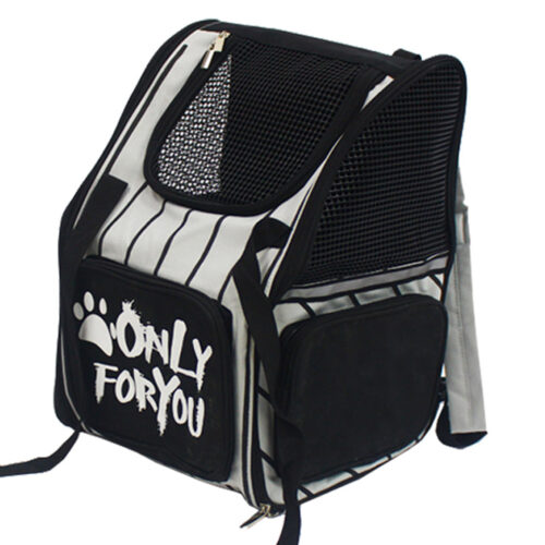 Black Pet Carrier Backpack Breathable Mesh Portable Safety Travels Outdoor Bag - Image 5