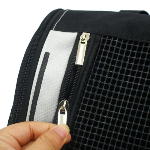 Red Pet Carrier Backpack Breathable Mesh Portable Safety Travels Outdoor Bag - Image 3
