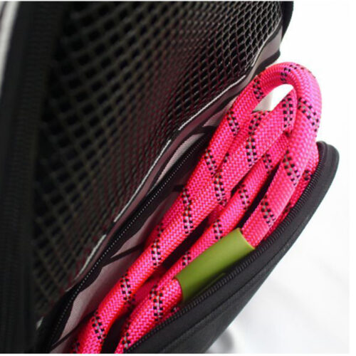 Red Pet Carrier Backpack Breathable Mesh Portable Safety Travels Outdoor Bag - Image 5