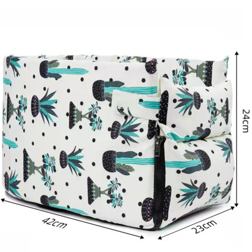 Car Central Control Nest Pet Safety Travel Bed Dog Kennel Portable Washable Pet Bag White - Image 6