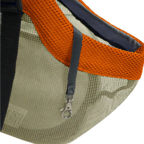 2x Orange Pet Carrier Bag Breathable Net Mesh Tote Pouch Dog Cat Travels - Image 7