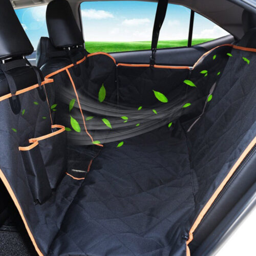 600D Oxford Cloth Waterproof Dog Car Cover Back Seat Protector Hammock Pet Mat Black - Image 9