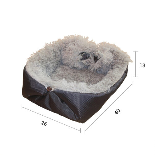 2x Black Dual-purpose Cushion Nest Cat Dog Bed Warm Plush Kennel Mat Pet Home Travels - Image 5