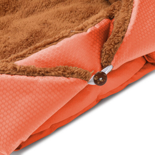 2x Orange Dual-purpose Cushion Nest Cat Dog Bed Warm Plush Kennel Mat Pet Home Travels - Image 7