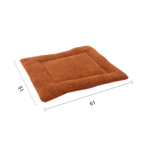 2x Yellow Dual-purpose Cushion Nest Cat Dog Bed Warm Plush Kennel Mat Pet Home Travels - Image 4