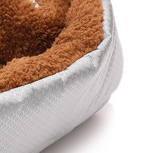 2x Silver Dual-purpose Cushion Nest Cat Dog Bed Warm Plush Kennel Mat Pet Home Travels - Image 7