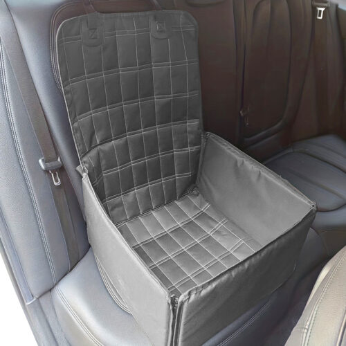 2x Grey Car Pet Sitting Bag Breathable Safety Travel Portable Carrier Pouch Travels - Image 4